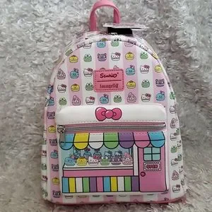 Loungefly Hello Kitty Macaroon Sanrio Backpack NWT Sanrio Hello Kitty Macaroon Shop NEW | Mercari main image 3